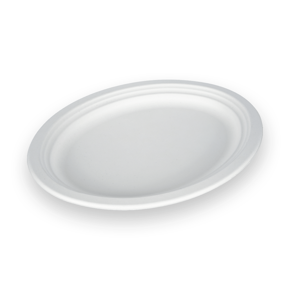 Placa oval biodegradable de 12.5 pulgadas