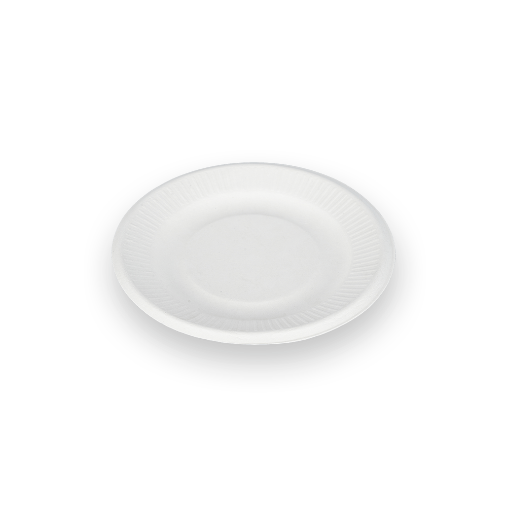 Placa biodegradable de borde ondulado de 6 pulgadas