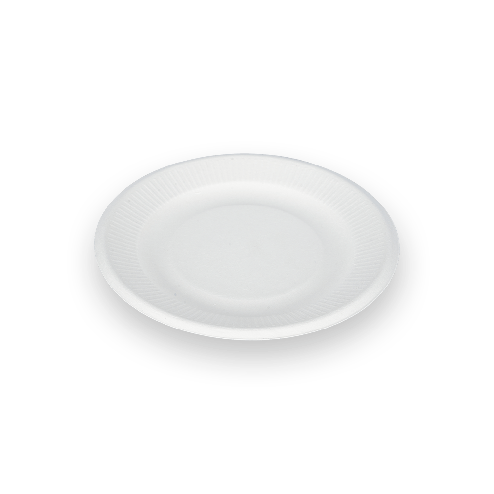 Placa biodegradable de borde ondulado de 7 pulgadas