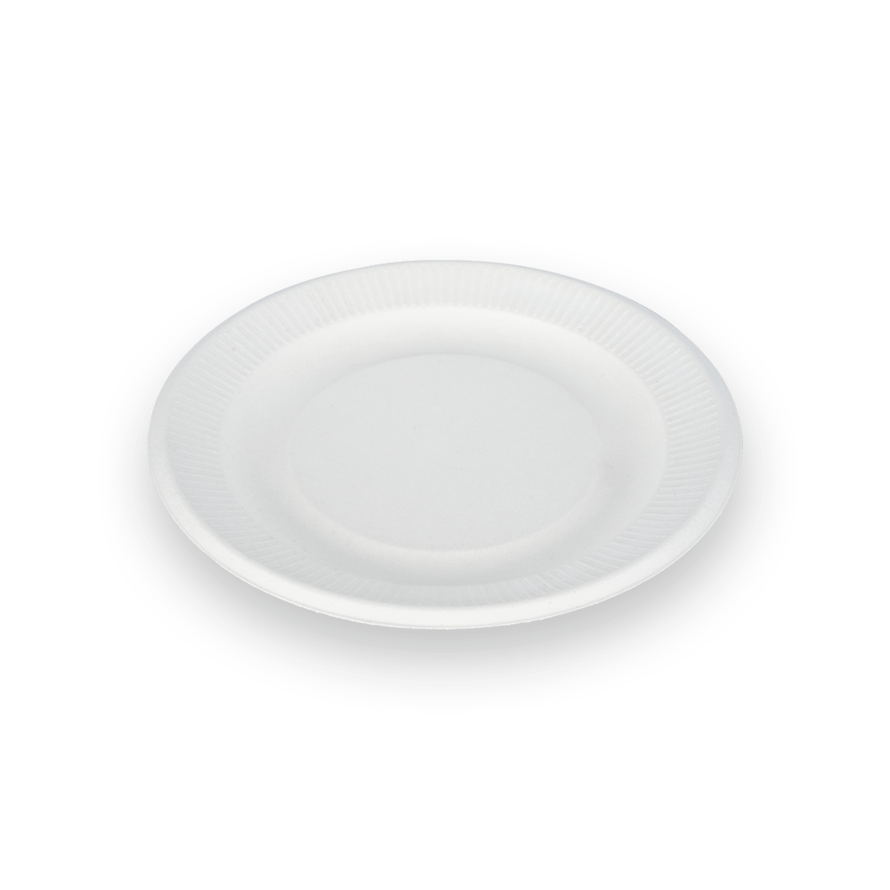 Placa biodegradable de borde ondulado de 8 pulgadas