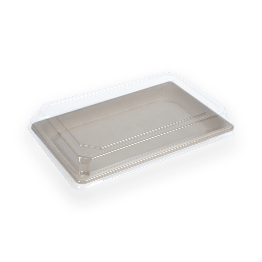 Tapa PET para bandeja de sushi 15 con función antivaho