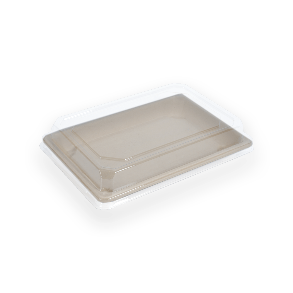 Tapa PET para bandeja de sushi 08 con función antivaho