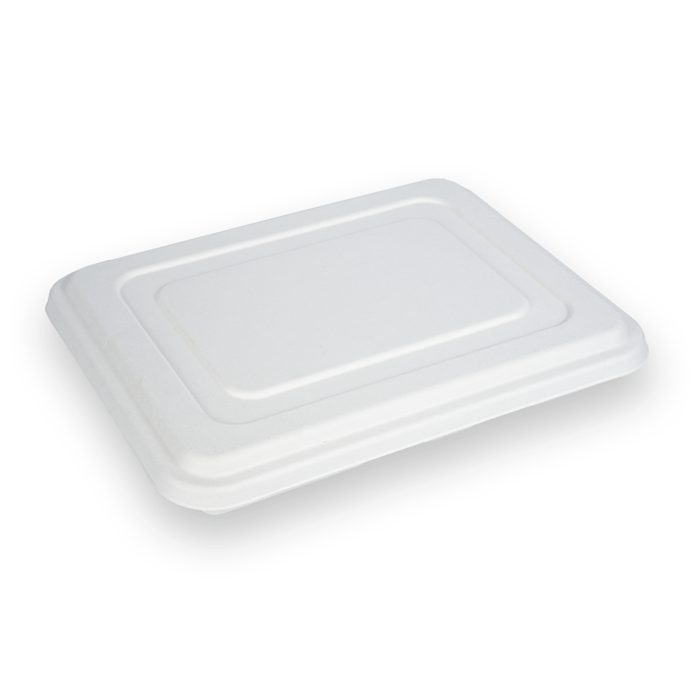 Tapa de pulpa para una bandeja de almuerzo de 6 compartimentos
