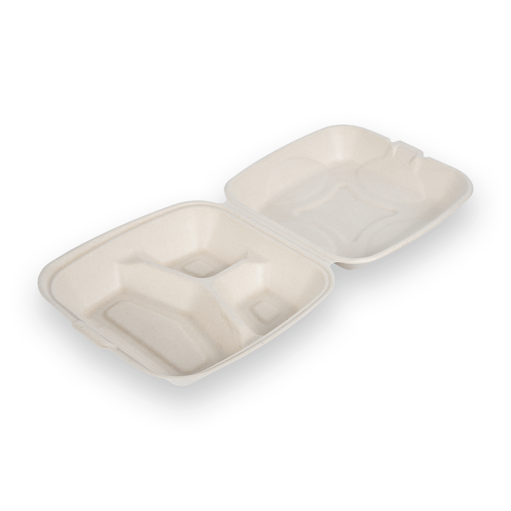 Clamshell PFF de 9 pulgadas con 3 compartimentos