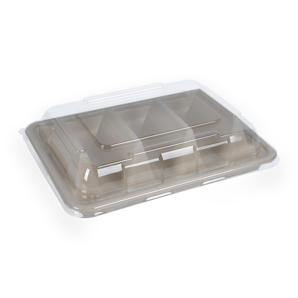 Tapa PET de bandeja de taco